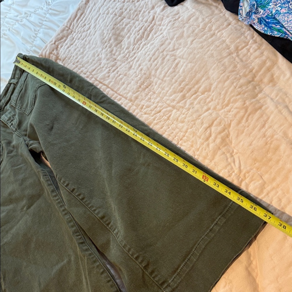 The Marine Crop Sanctuary Los Angeles Denim wide Leg Jeans 31 Olive Green - Picture 13 of 14